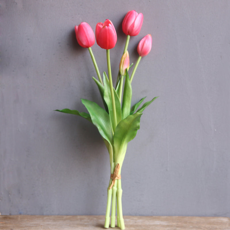 Bulk 15" Real Touch Tulip Stems Bundle Bouquet Wholesale