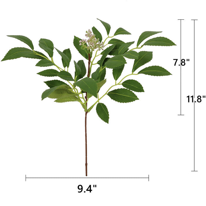 Tallo de planta de bayas y eucalipto de hoja larga sintética a granel 11 "4 estilos al por mayor 