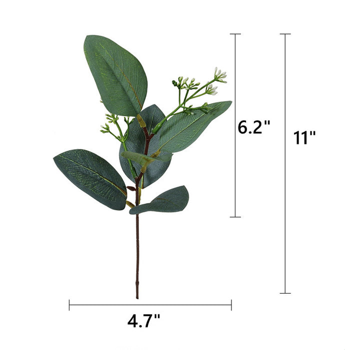 Tallo de planta de bayas y eucalipto de hoja larga sintética a granel 11 "4 estilos al por mayor 