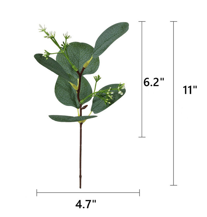 Bulk Faux Long Leaf Eucalyptus & Berry Plant Stem 11" 4 Styles Wholesale