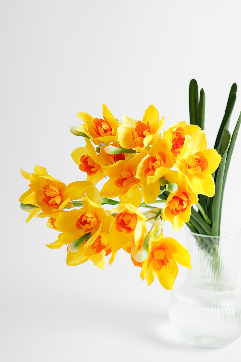 AM Basics 17" Jonquilles artificielles Fleurs Faux Narsissus Floral