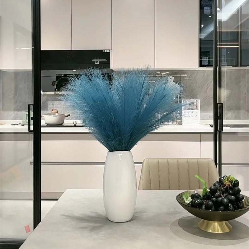 8 colores, 2 piezas de hierba de pampa sintética de 17 pulgadas.