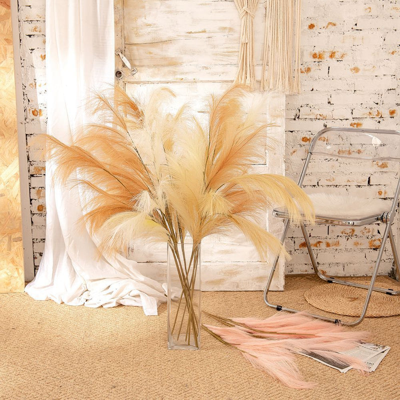Granel Extra Grande 43 Pulgadas Faux Pampas Grass Stem Venta al por mayor 