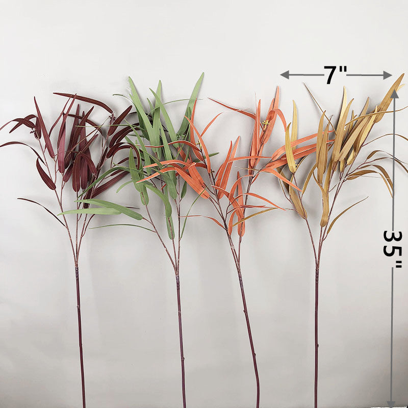 Lot de 4 fleurs artificielles extra longues en saule et eucalyptus avec baies pour vase de sol, 35 pouces, vente en gros 