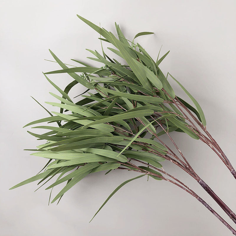 Lot de 4 fleurs artificielles extra longues en saule et eucalyptus avec baies pour vase de sol, 35 pouces, vente en gros 