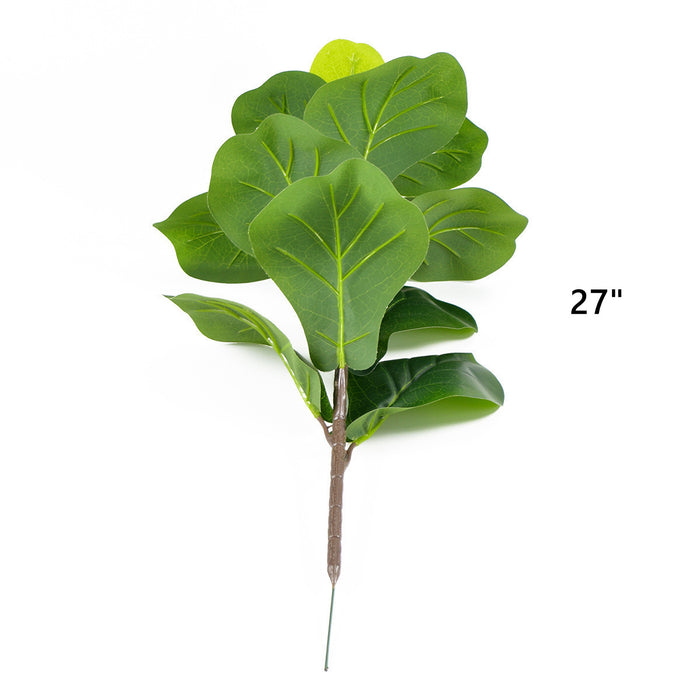 Bulk Artificial Fiddle Leaf Fig Tree Faux Ficus Greenery Leaves Stems Wholesale