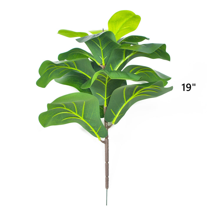 Bulk Artificial Fiddle Leaf Fig Tree Faux Ficus Greenery Leaves Stems Wholesale