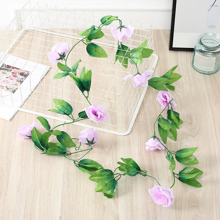 Bulk 8FT Artificial Rose Garland Flowers Vines Hanging Rose Flowers for Wall Decor Birthday Parties Weddings Room Decoration Wholesale