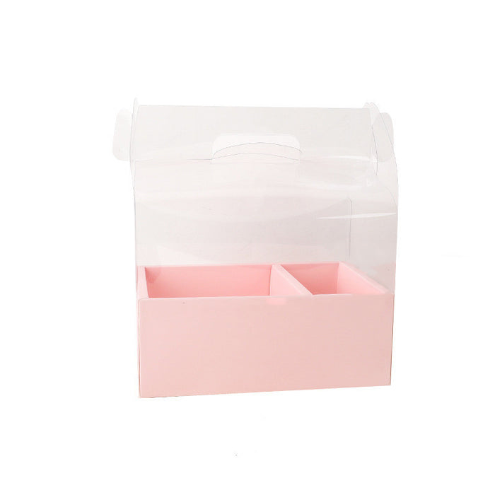 Bulk Flower Gifts Handle Box Two compartments DIY Gift Box Wholesale