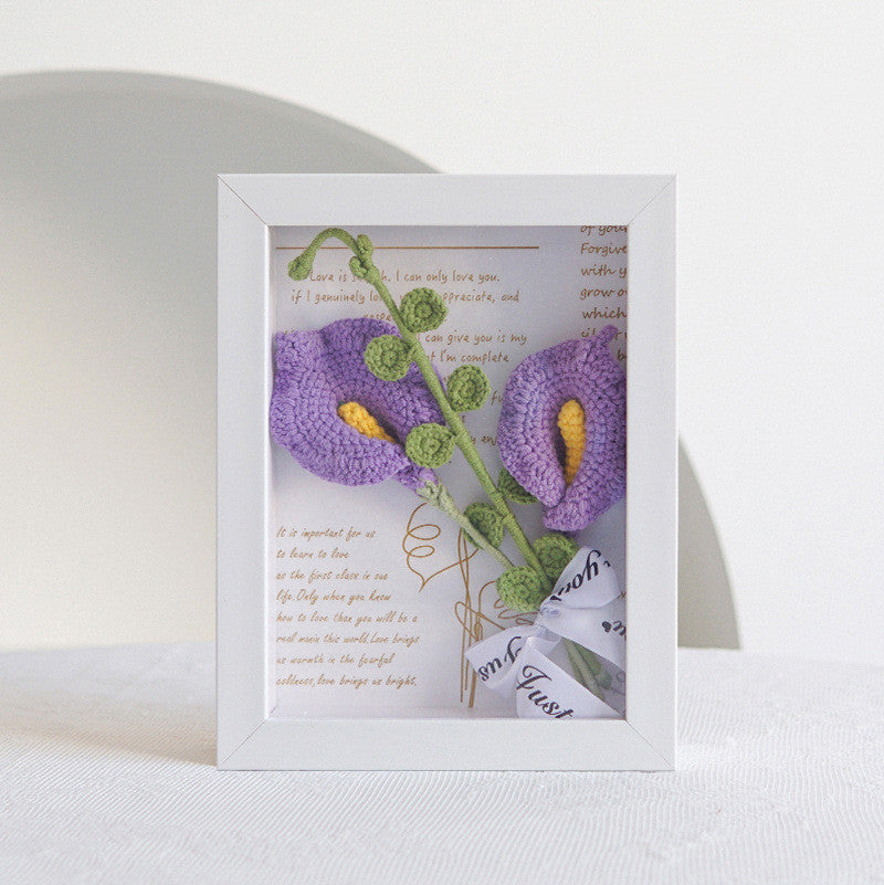 Lot de 17 cadeaux faits à la main en tricot, cadre photo, bouquet de mariage au crochet, vente en gros 