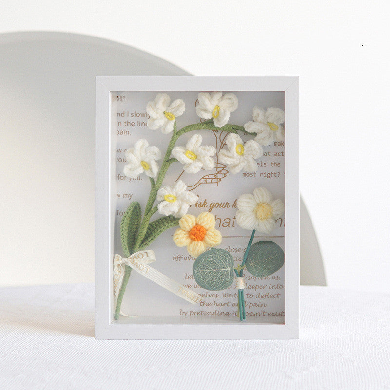 Lot de 17 cadeaux faits à la main en tricot, cadre photo, bouquet de mariage au crochet, vente en gros 