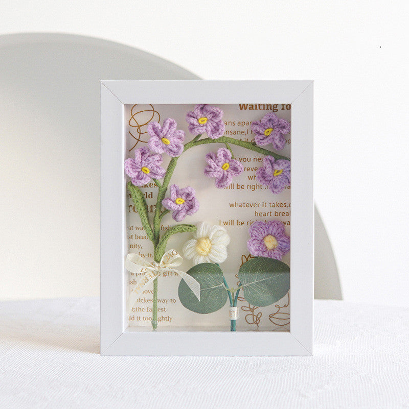 Lot de 17 cadeaux faits à la main en tricot, cadre photo, bouquet de mariage au crochet, vente en gros 