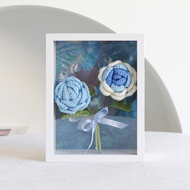 Lot de 17 cadeaux faits à la main en tricot, cadre photo, bouquet de mariage au crochet, vente en gros 