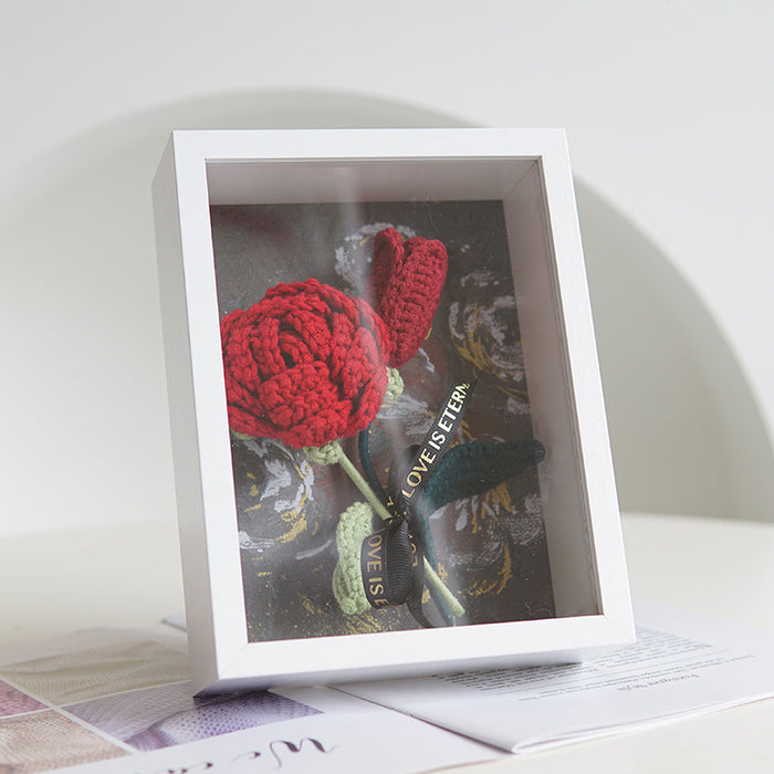 Bulk 8,6 "17 estilos tejer ganchillo flor marco de fotos regalos hechos a mano al por mayor 