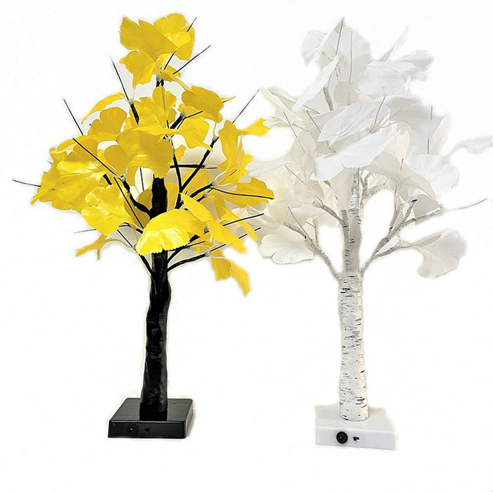Lámpara de flor de Ginkgo a granel, luz LED de noche, mesa, árbol brillante, decoración del hogar de vacaciones, venta al por mayor 