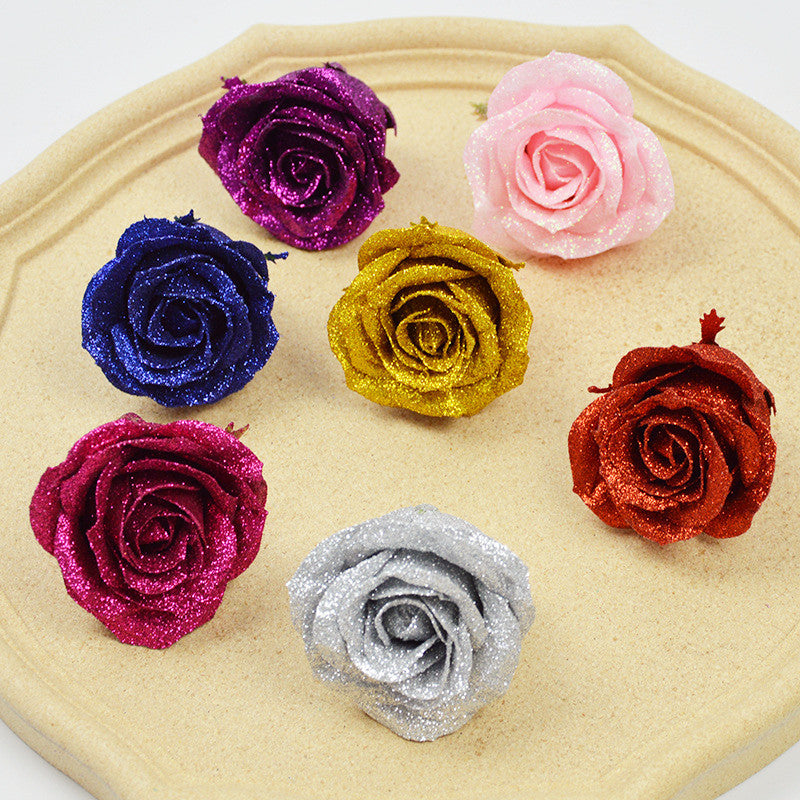 Bulk 30pcs DIY Glitter Roses Bouquet Perfect For Anniversary Weddings Wholesale