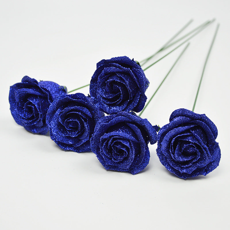 Bulk 30pcs DIY Glitter Roses Bouquet Perfect For Anniversary Weddings Wholesale