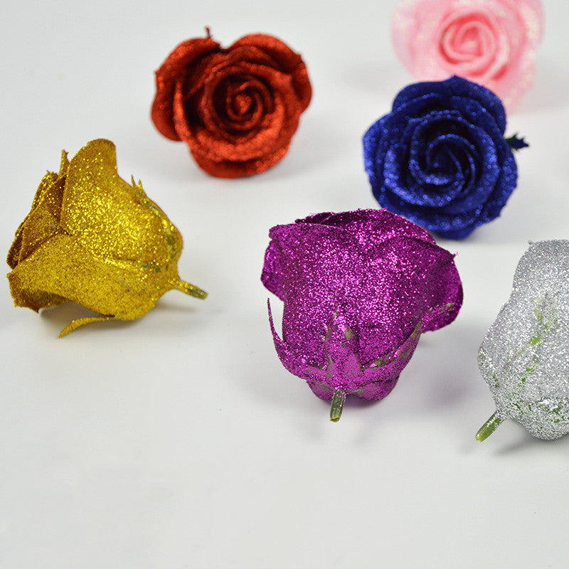Bulk 30pcs DIY Glitter Roses Bouquet Perfect For Anniversary Weddings Wholesale