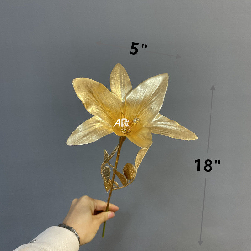 Bulk Exclusive Christmas Golden Stem Bush Flower Real Touch Wholesale