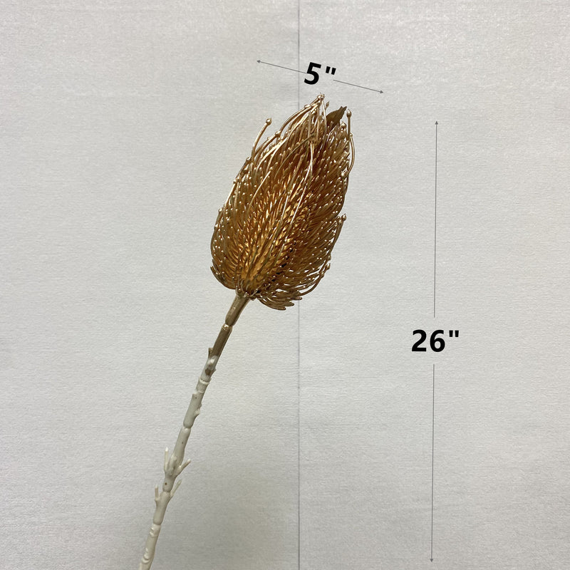 Bulk Exclusive Christmas Golden Stem Bush Flower Real Touch Wholesale