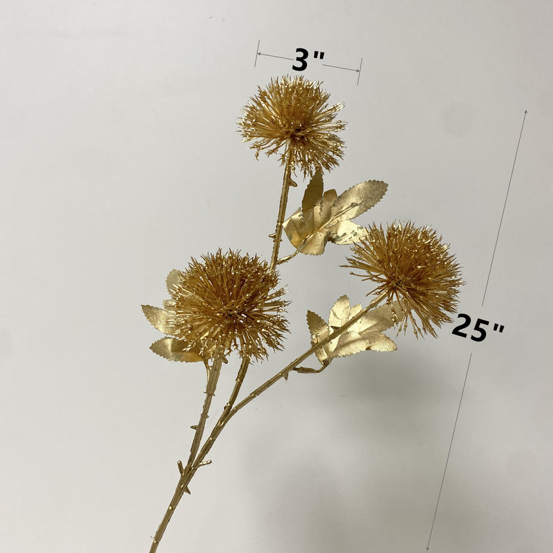 Bulk Exclusive Christmas Golden Stem Bush Flower Real Touch Wholesale