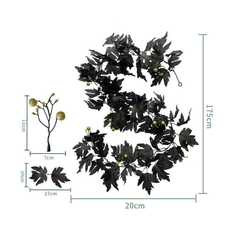 Bulk 68 Inch Halloween Black Hanging Vine Garland Wholesale