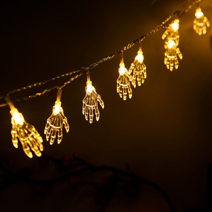 Halloween LED Ghost Hands String Lights 59 pulgadas para decoración