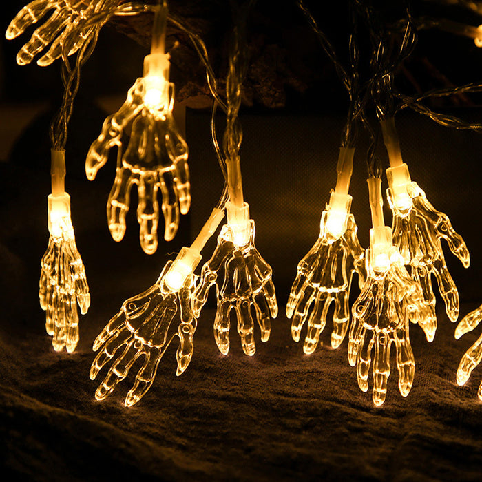 Halloween LED Ghost Hands String Lights 59 pulgadas para decoración