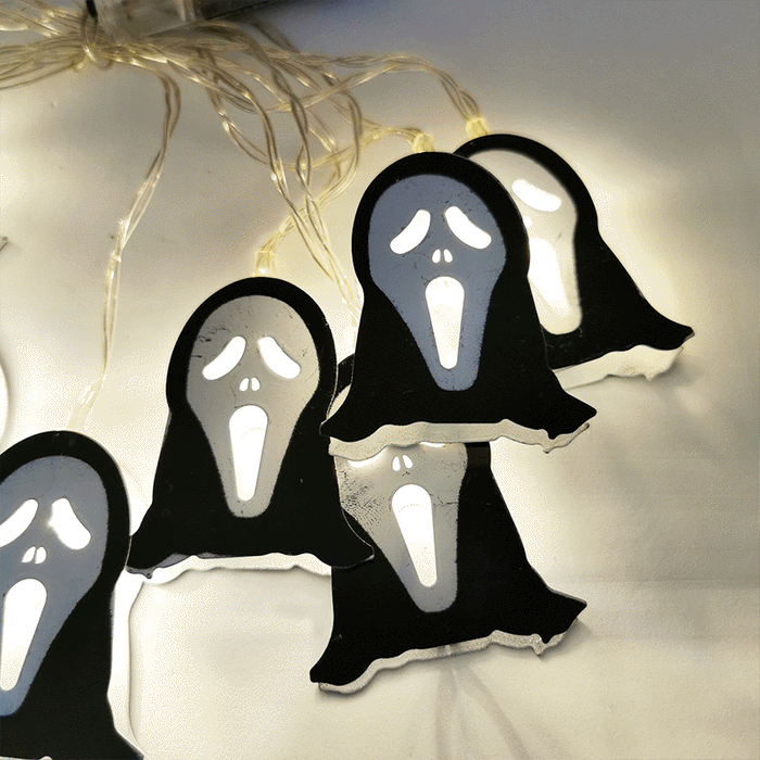 Cadena de luces LED fantasma de Halloween a granel de 59 pulgadas para decoración al por mayor