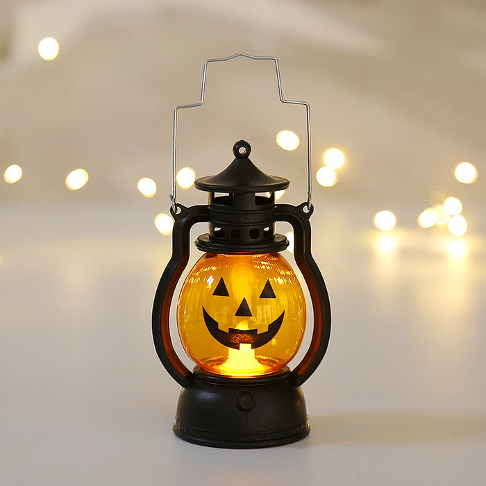 Bulk Halloween LED Pumpkin Lamp Candle Lantern Hanging Loop Pumpkin Halloween Fireplaces Wholesale