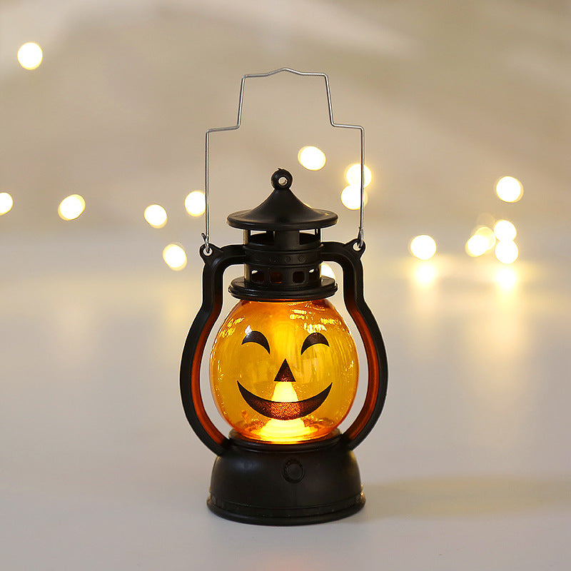 Bulk Halloween LED Pumpkin Lamp Candle Lantern Hanging Loop Pumpkin Halloween Fireplaces Wholesale