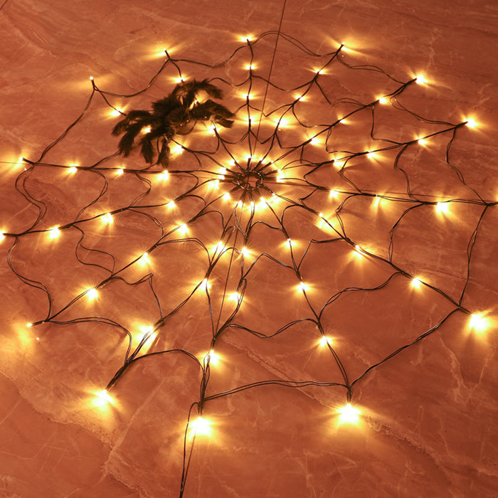 Lámparas de tela de araña LED de Halloween Decoración de 39 pulgadas