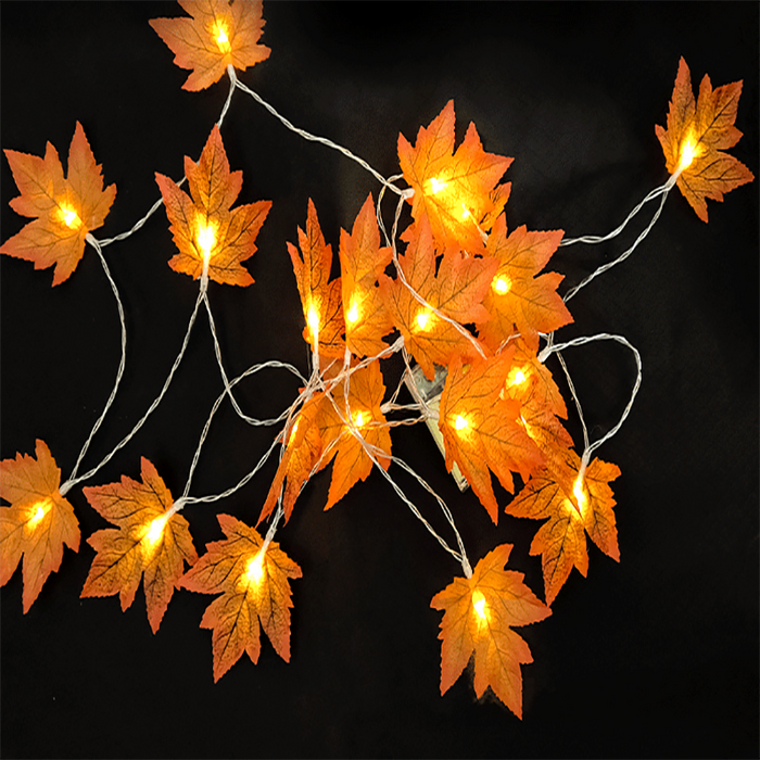 Halloween LED String Lights Maple Leaves 117 Inch