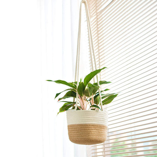 rope hanging plant basket Bulk Hanging Planter Basket Jute Rope Woven Plant Hangers Wholesale — Artificialmerch