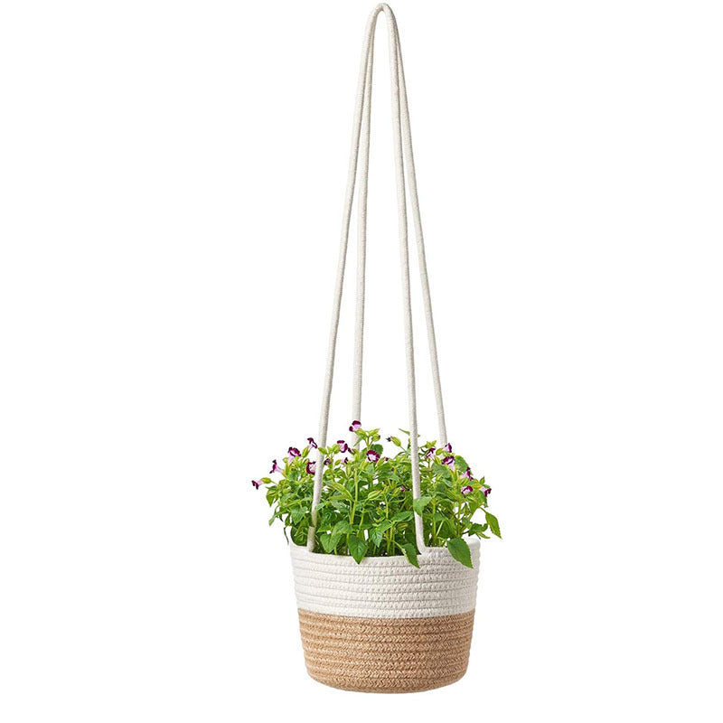 hanging planter wholesale Bulk Hanging Planter Basket Jute Rope Woven Plant Hangers Wholesale —  Artificialmerch