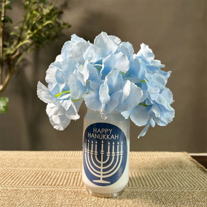 Bulk Hanukkah Mason Jar Floral Arrangement Table Centerpiece Wholesale