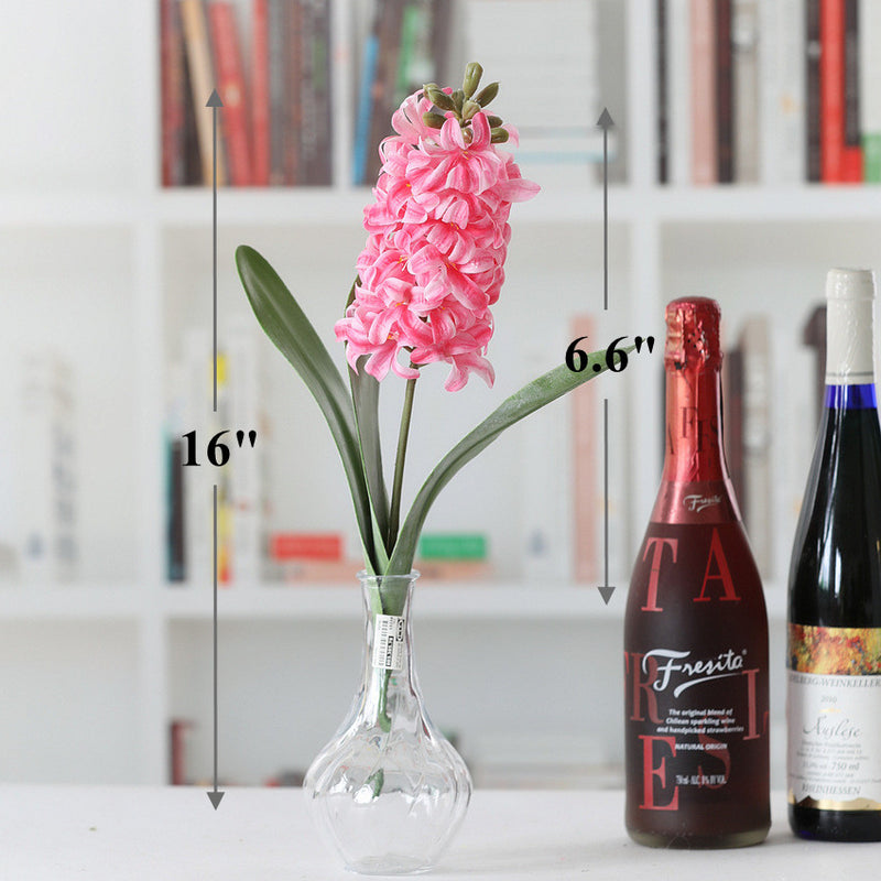 Venta al por mayor de flores artificiales de tacto real de tallos de jacinto de 16 "a granel 