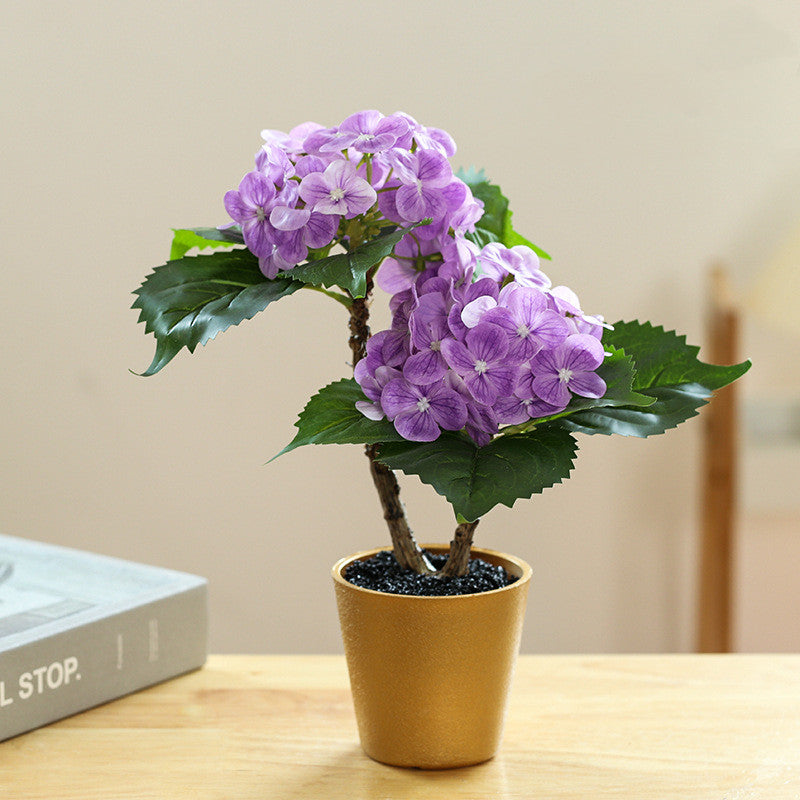 Bulk 11" Hydrangea Potted Plant Artificial Flowers in Pot Wholesale