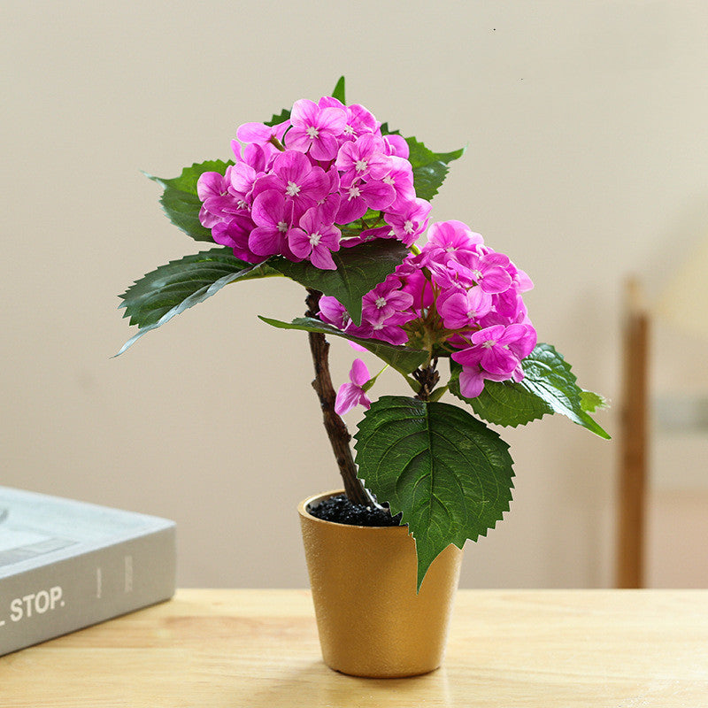 Bulk 11" Hydrangea Potted Plant Artificial Flowers in Pot Wholesale