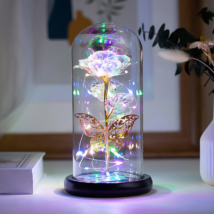 Bulk Rose Flower Gifts for Women Artificial Flower Rose Light Up Rose in A Glass Dome Flower Gifts For Her Anniversary Wholesale