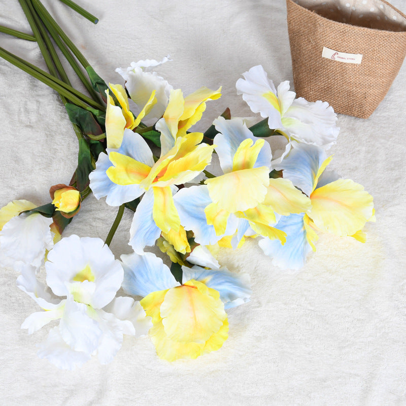 Bulk 30" Iris Stem Flower Artificial Iris Silk Flower Christianity Flower Arrangements Wholesale
