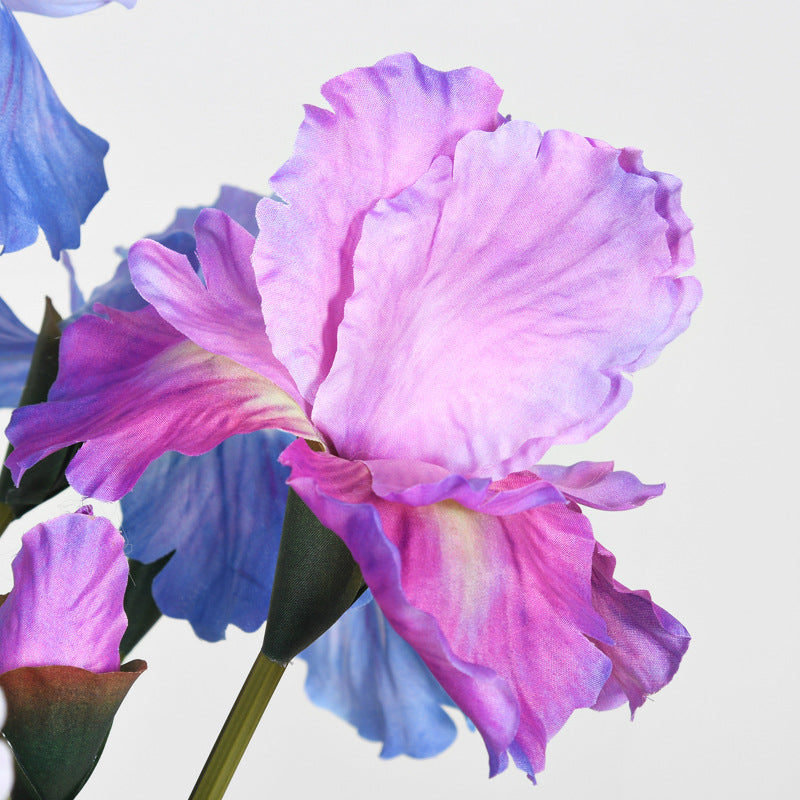 Bulk 30" Iris Stem Flower Artificial Iris Silk Flower Christianity Flower Arrangements Wholesale