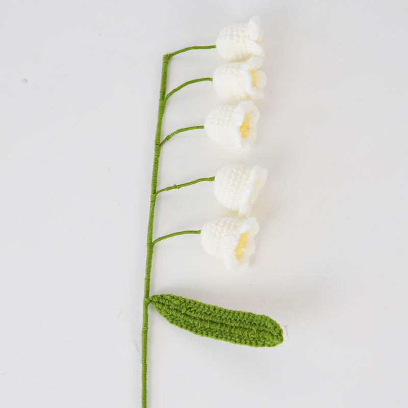 Bulk Knitting Crochet Artificial Flower Lily of the Vally Handmade Gifts Wholesale