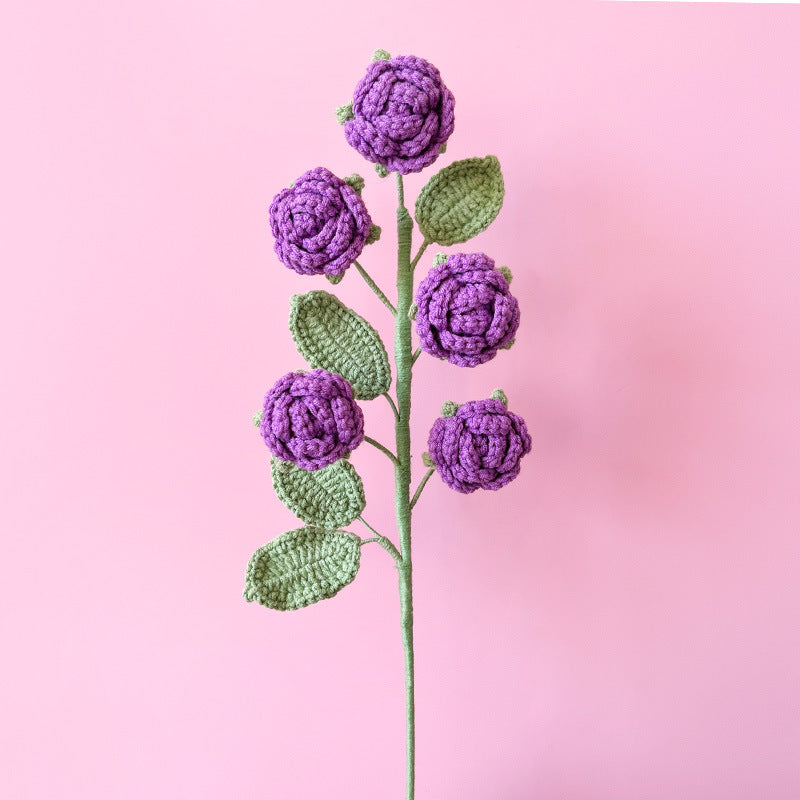 Bulk Knitting Crochet Artificial Flower Handmade Gifts Wholesale