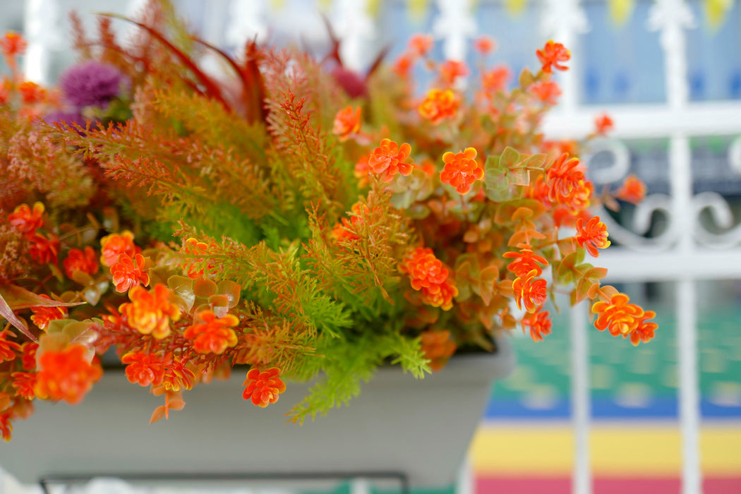 Bulk Fall Faux Flowers and Plants Outdoor UV Resistant Bush Wholesale
