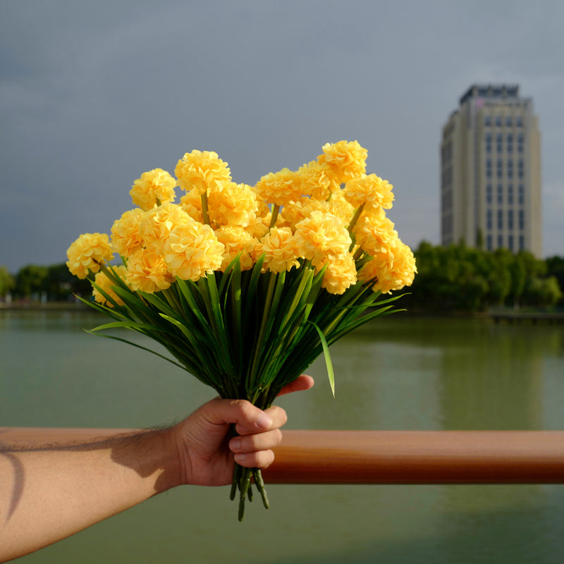 Bulk Exclusive 8 Bundles Hydrangea Bush Flowers UV Resistant for Outdoors Modern Farmhouse Decor Wholesale