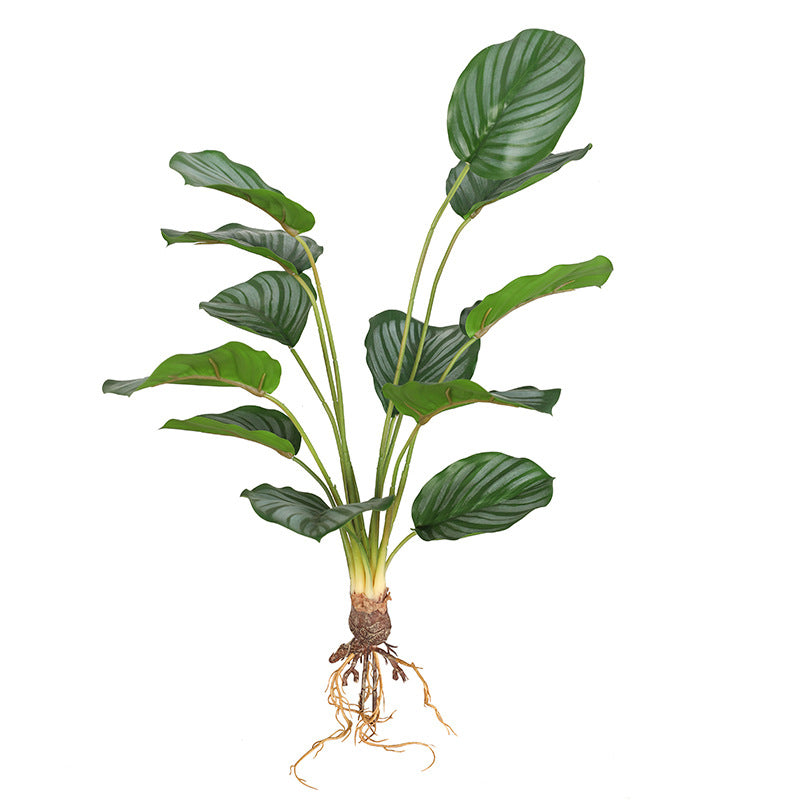 Lifelike Fake Arrowroot Leaves Plants Indoor Simulation Greenery Plants