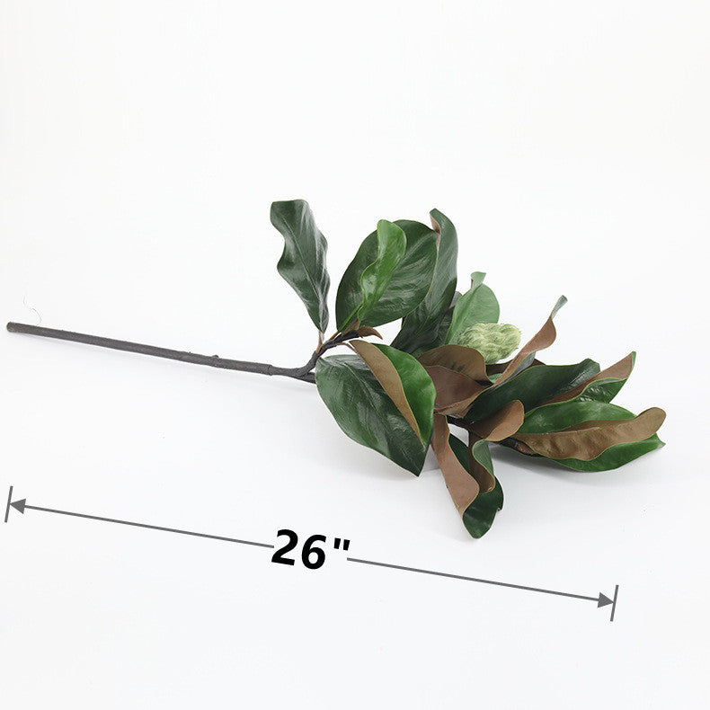 Bulk 26" Magnolia Leaf Stem With Bud Real Touch Wholesale
