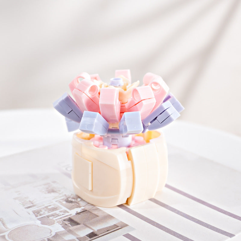 Bulk Flowers Bouquet Sets Mini Artificial Flowers Building Blocks for Gifts Wholesale