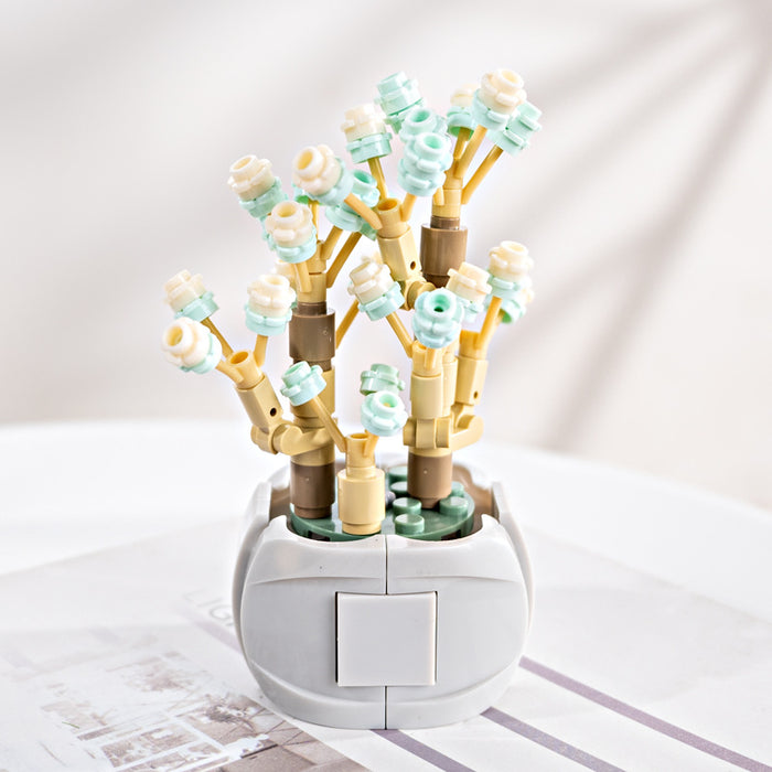 El ramo de flores a granel establece mini bloques de construcción de flores artificiales para regalos al por mayor 